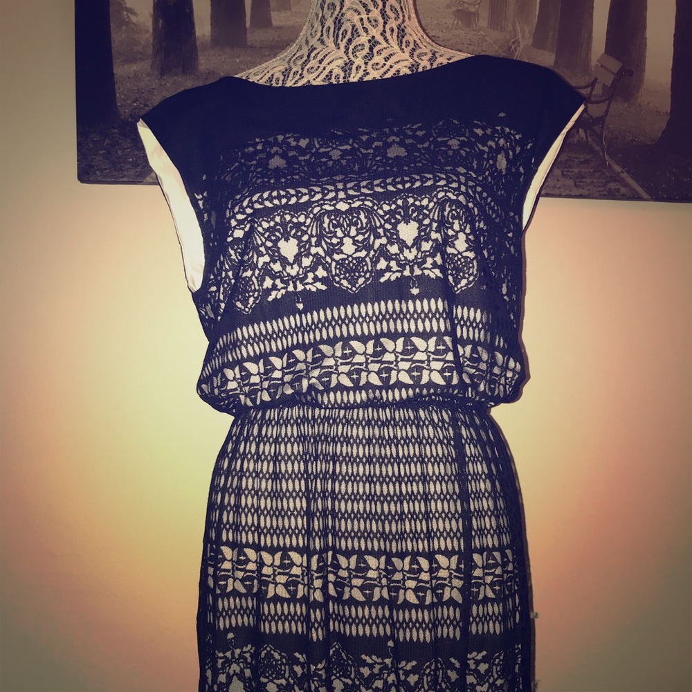 Max Studio Black Lacy Dress